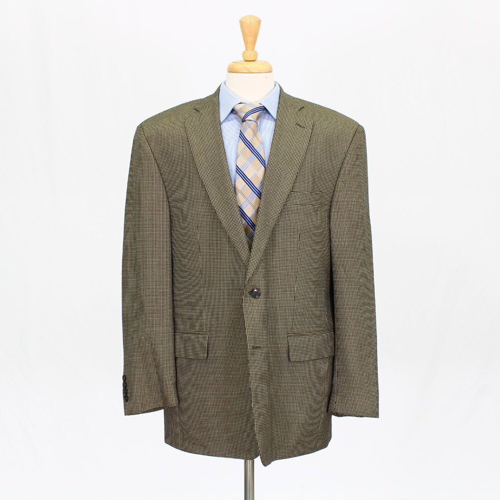 Roberto Villini 44R Beige HT 2-Button Sport Coat Blazer Jacket V626